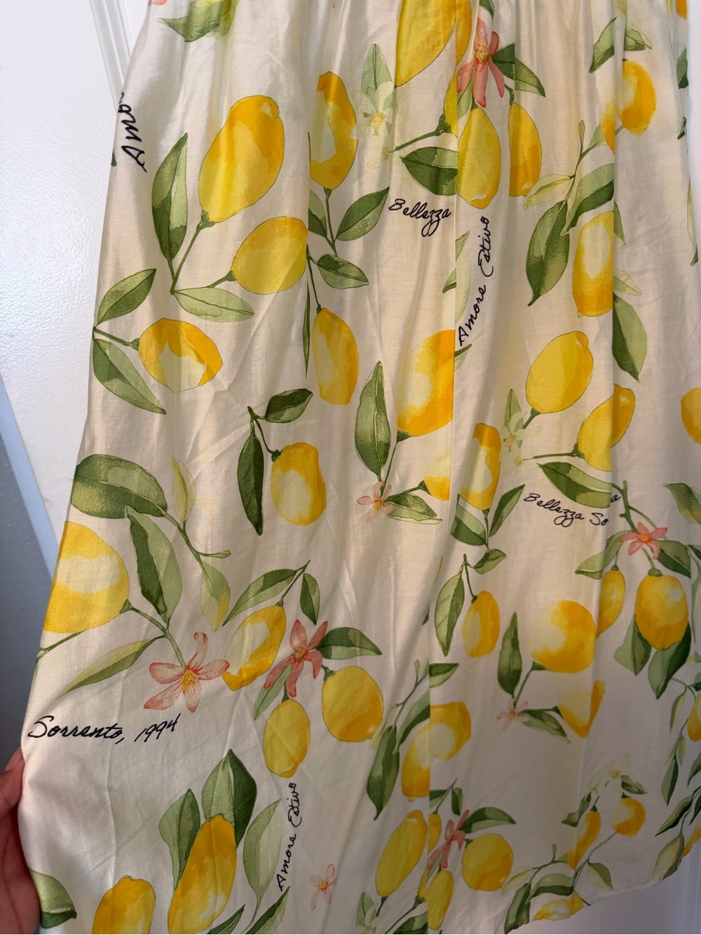H&M lightweight Women’s Lemon Print Midi Skirt - Picture 4 of 5